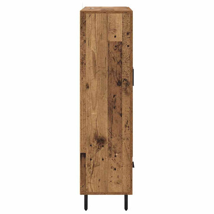 Skåp med låda Gammalt trä 69,5 x 31 x 115 cm Konstruerat trä