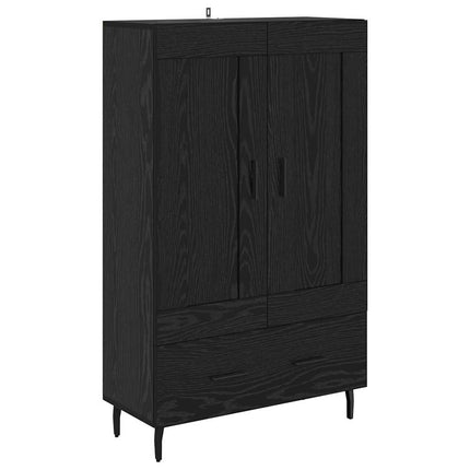 Skåp med låda Svart Ek 69,5 x 31 x 115 cm Konstruerat trä