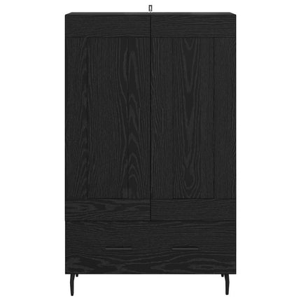 Skåp med låda Svart Ek 69,5 x 31 x 115 cm Konstruerat trä