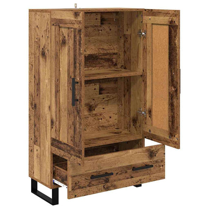 Skåp med låda Gammalt trä 69,5 x 31 x 115 cm Konstruerat trä