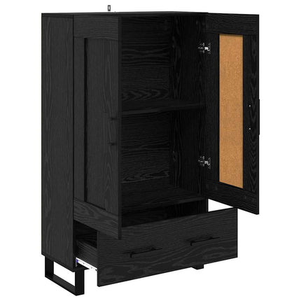 Skåp Svart Ek 69,5 x 31 x 115 cm Konstruerat trä