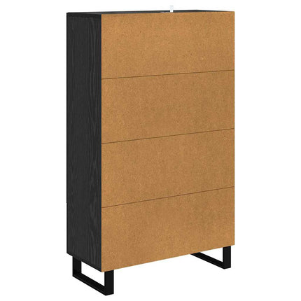 Skåp Svart Ek 69,5 x 31 x 115 cm Konstruerat trä