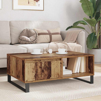 Kaffeebord Gammalt trä 90 x 60 x 35 cm Konstruerat trä