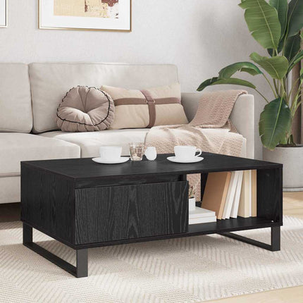 Kaffeebord Svart Ek 90 x 60 x 35 cm Konstruerat trä