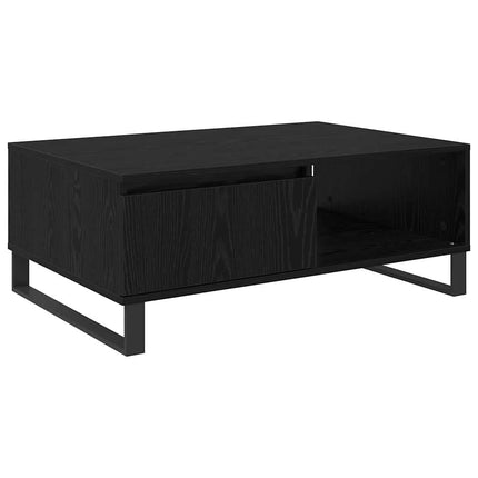 Kaffeebord Svart Ek 90 x 60 x 35 cm Konstruerat trä