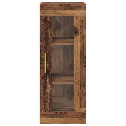 Väggskåp Gammalt trä 34,5 x 34 x 90 cm Konstruerat trä och glas