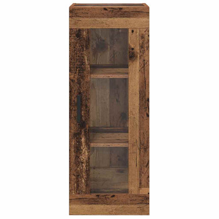 Väggskåp Gammalt trä 34,5 x 34 x 90 cm Konstruerat trä och glas