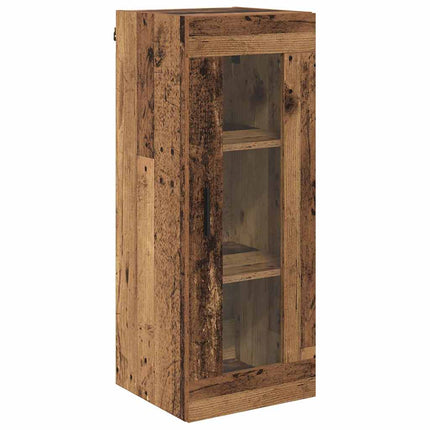 Väggskåp Gammalt trä 34,5 x 34 x 90 cm Konstruerat trä och glas