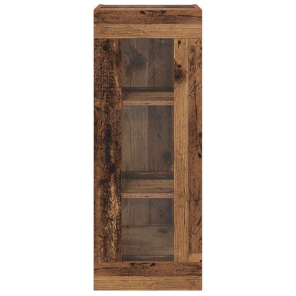 Väggskåp Gammalt trä 34,5 x 34 x 90 cm Konstruerat trä och glas
