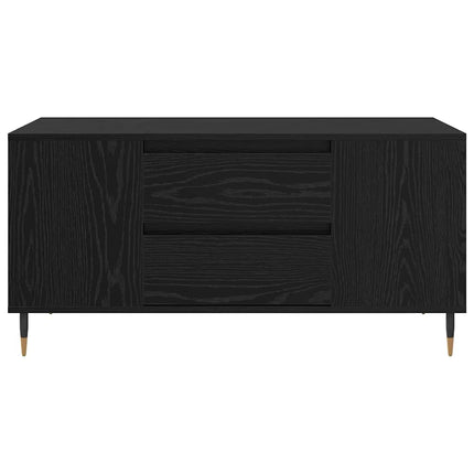 Kaffeebord med låda Svart Ek 102 x 44,5 x 50 cm Konstruerat trä