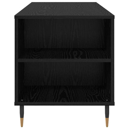 Kaffeebord med låda Svart Ek 102 x 44,5 x 50 cm Konstruerat trä