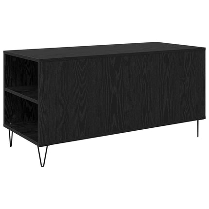 Kaffeebord med låda Svart Ek 102 x 44,5 x 50 cm Konstruerat trä