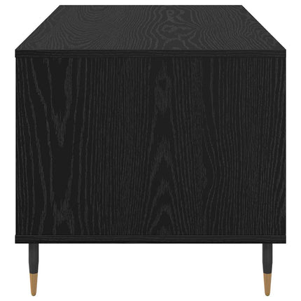 Kaffeebord med låda Svart Ek 90 x 49 x 45 cm Konstruerat trä