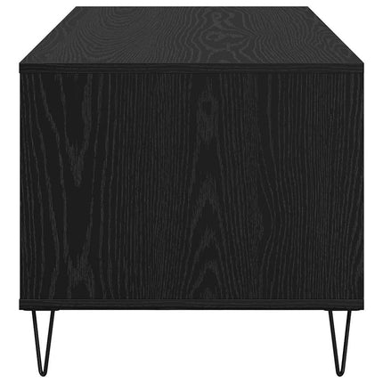 Kaffeebord med låda Svart Ek 90 x 49 x 45 cm Konstruerat trä