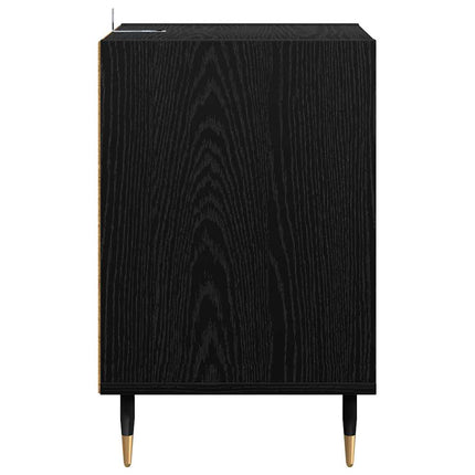 TV-skåp 100 x 35 x 55 cm Svart Ek Konstruerat trä