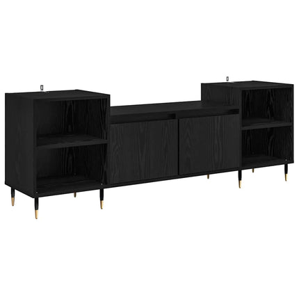TV-skåp Svart Ek 160 x 35 x 55 cm Konstruerat trä