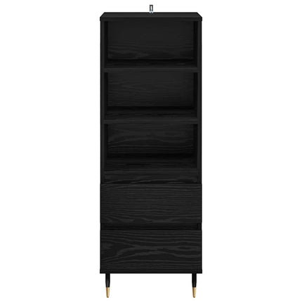 Skåp med låda Svart Ek 40 x 36 x 110 cm Konstruerat trä