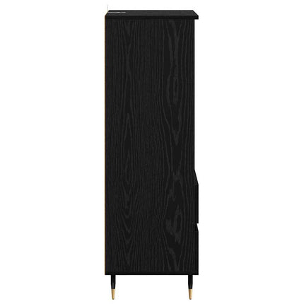Skåp med låda Svart Ek 40 x 36 x 110 cm Konstruerat trä