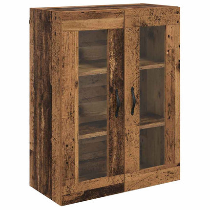 Väggskåp Gammalt trä 69,5 x 34 x 90 cm Konstruerat trä och glas