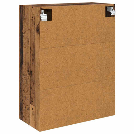 Väggskåp Gammalt trä 69,5 x 34 x 90 cm Konstruerat trä och glas