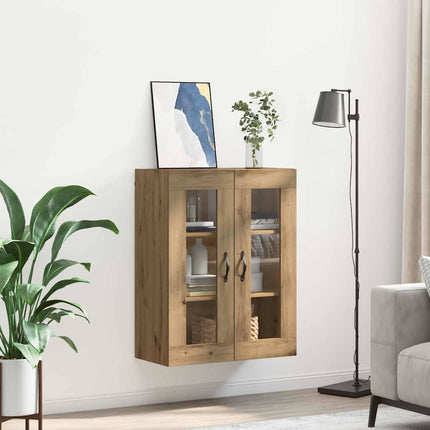 Väggskåp Artisan Ek 69,5 x 34 x 90 cm Konstruerat trä och glas