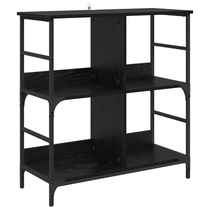 Hyllsystem Svart ek 78.5 x 33 x 82 cm Konstruerat trä