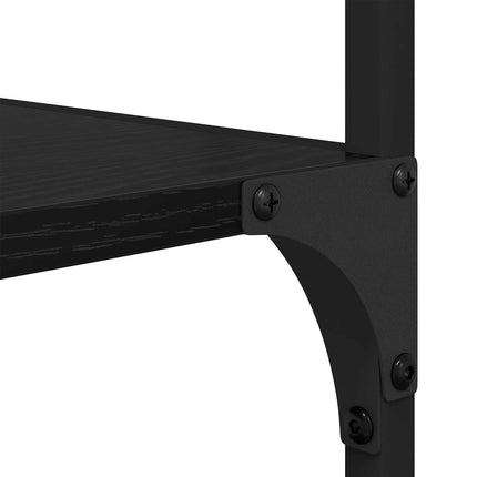 Hyllsystem Svart Ek 50 x 33 x 153 cm Konstruerat trä