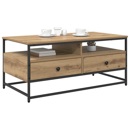 Kaffeebord med låda Artisan Ek 100 x 51 x 45 cm Konstruerat trä