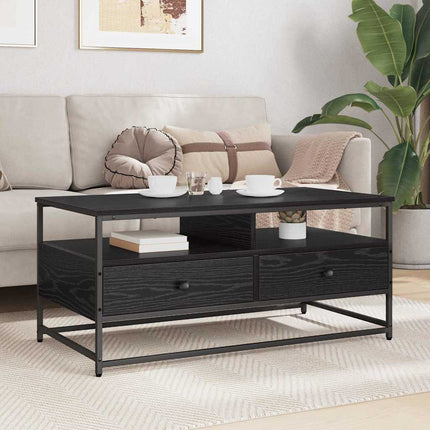 Kaffeebord Svart Ek 100 x 51 x 45 cm Konstruerat trä