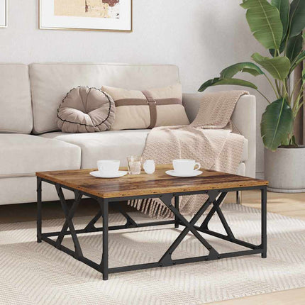 Kaffeebord Gammalt trä 70 x 70 x 30 cm Konstruerat trä