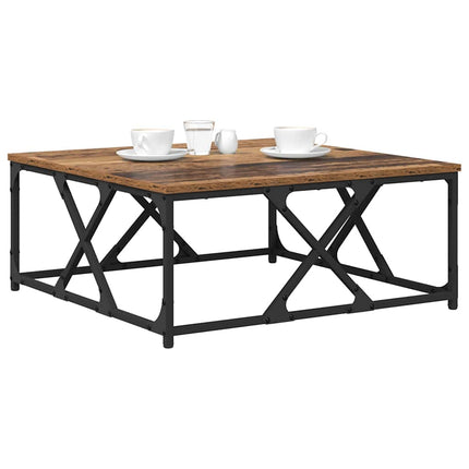 Kaffeebord Gammalt trä 70 x 70 x 30 cm Konstruerat trä