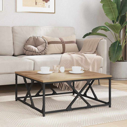 Kaffeebord Artisan Ek 70 x 70 x 30 cm Konstruerat trä
