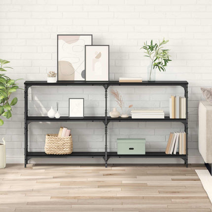 Konsolbord Svart Ek 156 x 28 x 80,5 cm Konstruerat trä