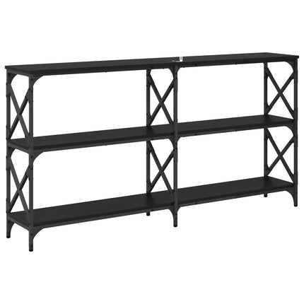 Konsolbord Svart Ek 156 x 28 x 80,5 cm Konstruerat trä