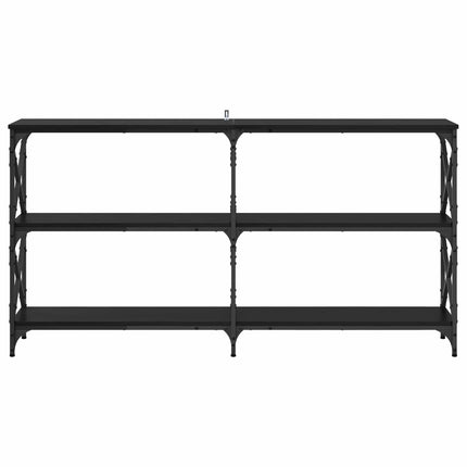 Konsolbord Svart Ek 156 x 28 x 80,5 cm Konstruerat trä