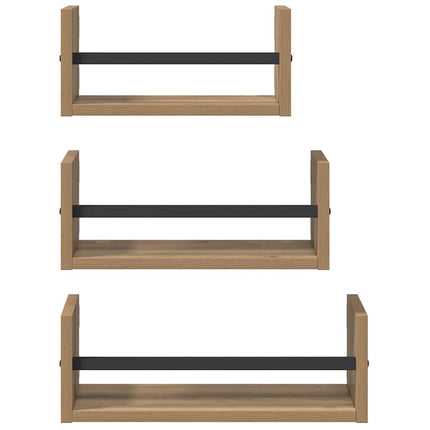 Vägghyllset 3 pcs Artisan Ek 40x16x14cm Konstruerat trä