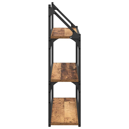 Vägg hylla Gammalt trä 60 x 21 x 78,5 cm Konstruerat trä