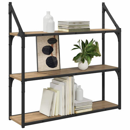 Vägg hylla Artisan Ek 80 x 21 x 78,5 cm Konstruerat trä