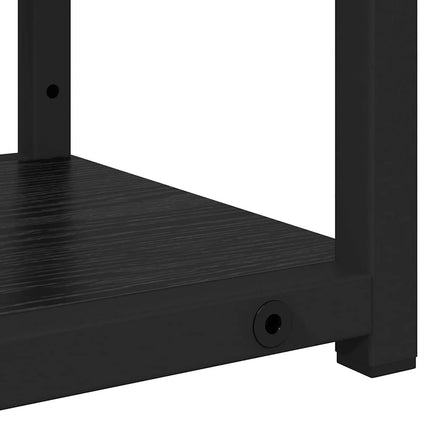 Vägg hylla med hylla Svart Ek 80 x 21 x 78,5 cm Konstruerat trä