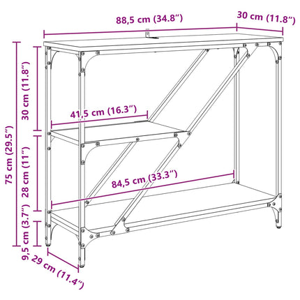 Konsolbord Gammalt trä 88,5 x 30 x 75 cm Konstruerat trä