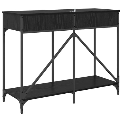 Konsolbord med låda Svart Ek 100 x 39 x 78,5 cm Konstruerat trä