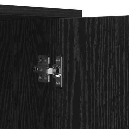 Sideboard Svart Ek 70 x 30 x 80 cm Konstruerat trä