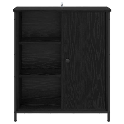 Sideboard Svart Ek 70 x 30 x 80 cm Konstruerat trä