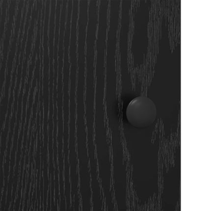 Sideboard Svart Ek 100 x 35 x 80 cm Konstruerat trä