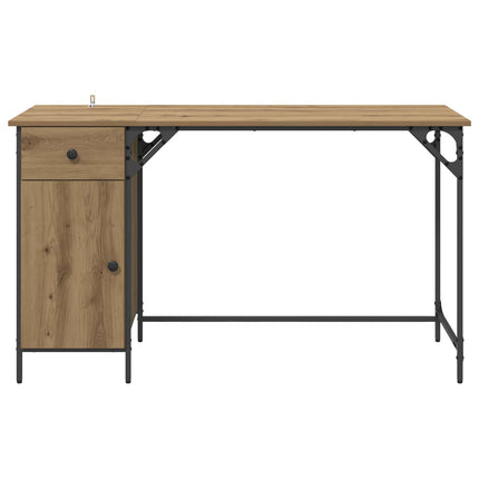 Datorbord med låda Artisan Ek 131 x 48 x 75 cm Konstruerat trä