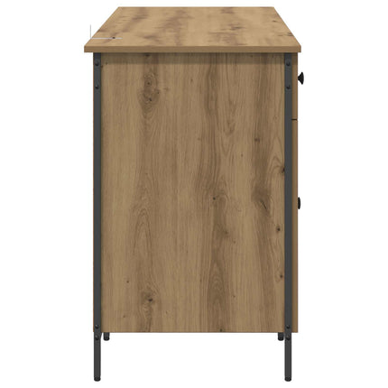 Datorbord med låda Artisan Ek 131 x 48 x 75 cm Konstruerat trä