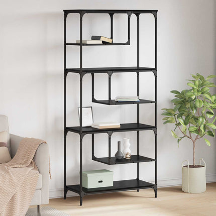 Bokhylla Svart ek 81 x 36 x 176 cm Konstruerat trä