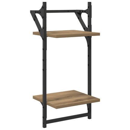 Vägghyllset 6 pcs Artisan Ek 100 x 25 x 30 cm Konstruerat trä