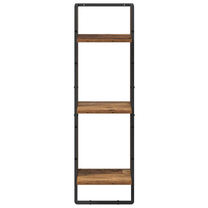 Vägg hylla Gammalt trä 30 x 25 x 100 cm Konstruerat trä