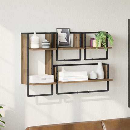 Vägghyllset 4 pcs Artisan Ek 65 x 25 x 30 cm Konstruerat trä